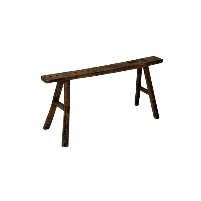 French Rustic Provincial Bench in Pine and Elm, 1950s For Sale - Image 10 of 12