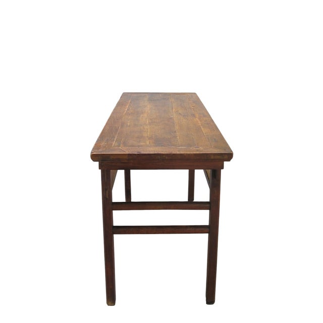 Mid 19th Century 62" Long Antique Brown Console Table For Sale - Image 5 of 8