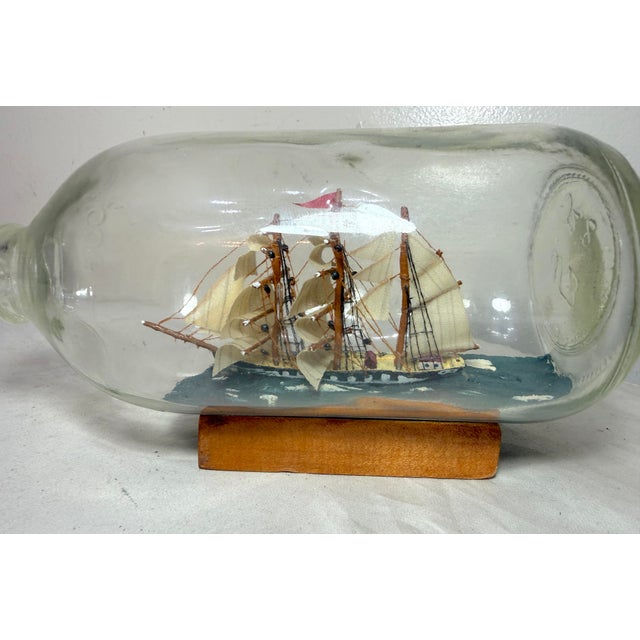 The vintage handmade nautical ship in glass bottle model is a unique and intricate piece of art. Handmade with attention...