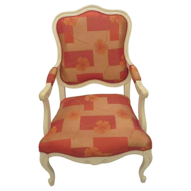 Vintage Mid Century Italian Orange Chair For Sale In Naples, FL - Image 6 of 6