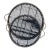 Large Pair of Black & Natural Round Rattan Trays For Sale