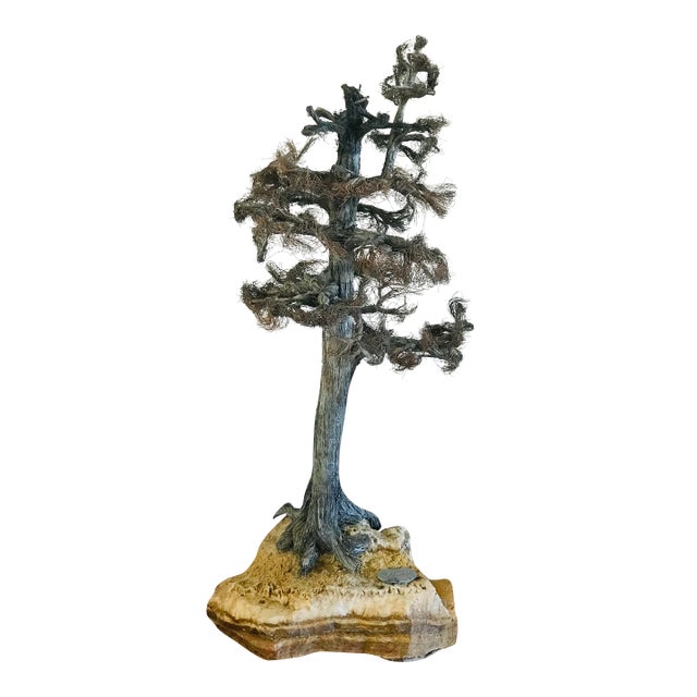 1970s Metal Bonsai Tree Sculpture Chairish
