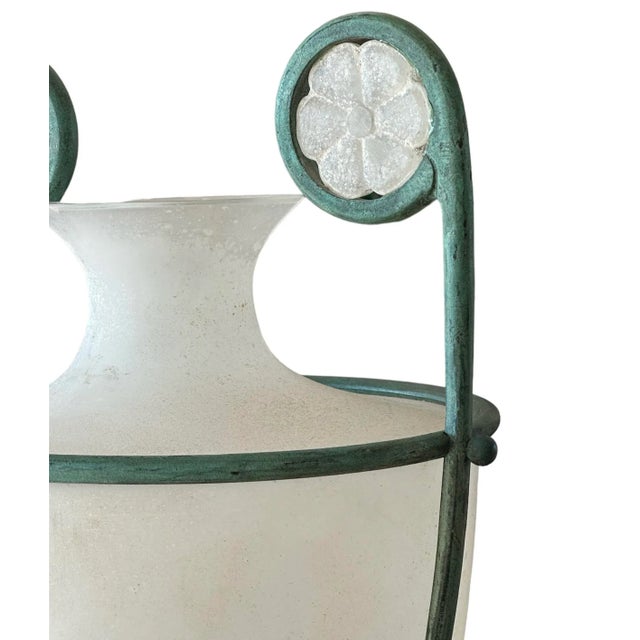 1980' Seguso's Italian Scavo Murano Glass and Bronze Vase by Silvia Buscaroli for Seguso Vetri d'Arte For Sale In Chicago - Image 6 of 8
