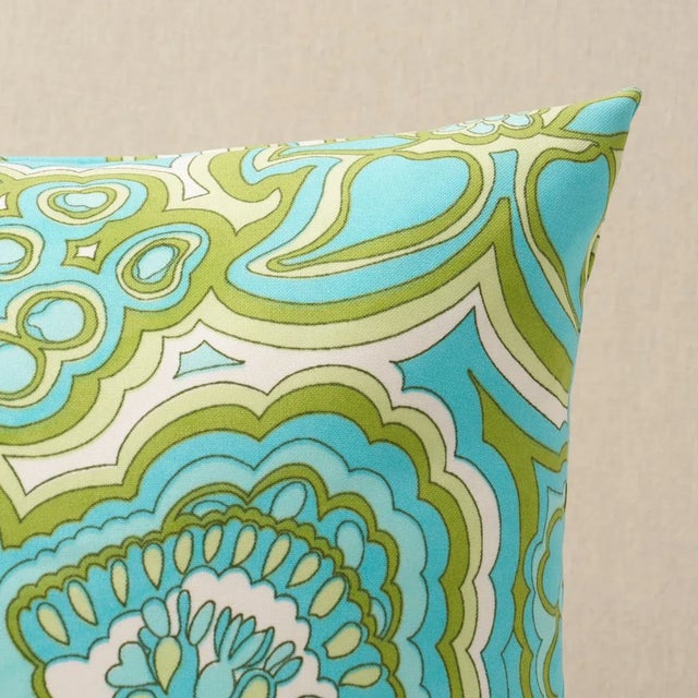 This pillow features Morning Sunrise Indoor/Outdoor by Trina Turk for Schumacher with a knife edge finish. Created by...