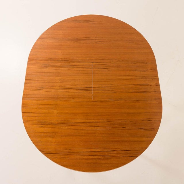 Teak Round Table with Hidden Extension, 1970s For Sale - Image 14 of 17