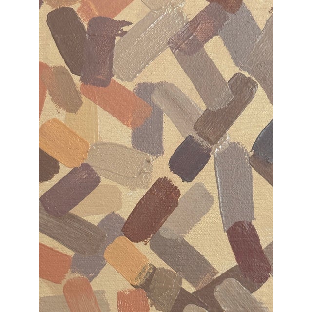 Vintage Monochromatic Abstract Painting For Sale In Boston - Image 6 of 9