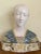 A spectacular large majolica bust by Angelo Minghetti after Francesco Laurana’s marble model, 19th century Italian. The...