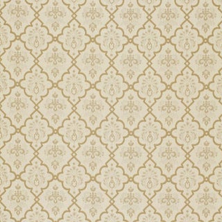 Sample - Schumacher X Timothy Corrigan Hedgerow Trellis Indoor & Outdoor Fabric in Sand For Sale