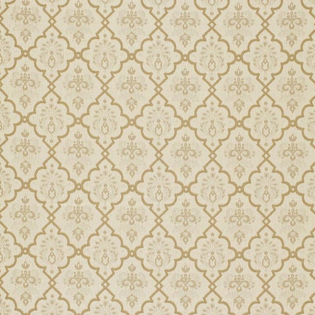 Sample - Schumacher X Timothy Corrigan Hedgerow Trellis Indoor & Outdoor Fabric in Sand For Sale