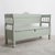 A beautifully refurbished vintage Hungarian storage bench, freshly painted in an elegant, uniform sage green finish while...