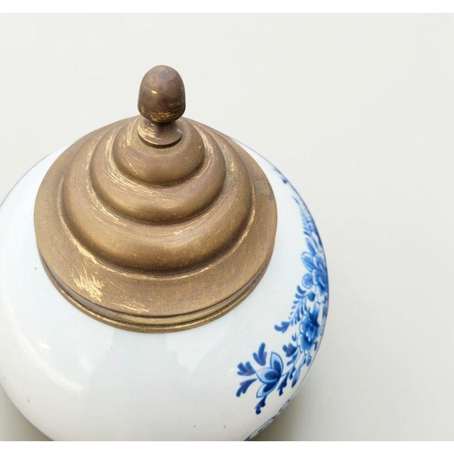 Antique Dutch Delft Blue Tobacco Jar, 1840 For Sale - Image 13 of 16