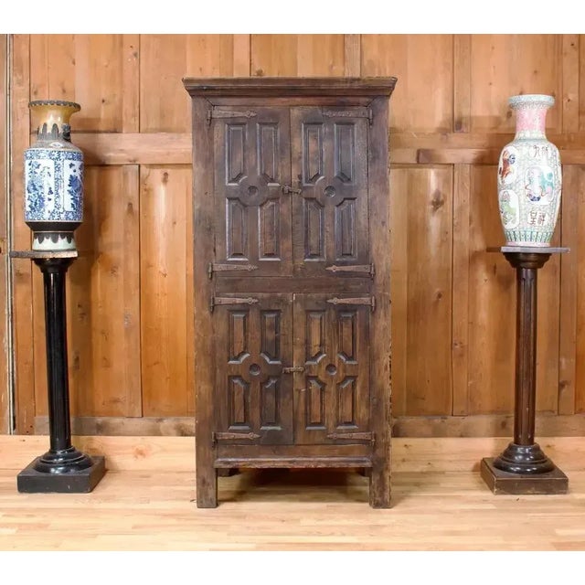 Tan Carved Wooden Buffet, 19th Century For Sale - Image 8 of 9