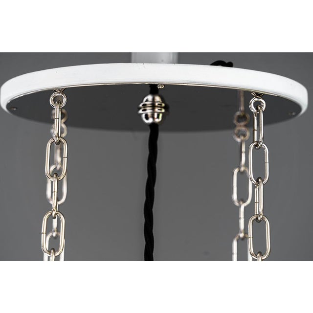 Art Deco Nickel-Plated Pendants with Glass Sticks, 1920s, Set of 3 For Sale - Image 17 of 18