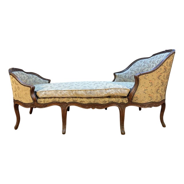 Louis XV Chaise Longue attributed to Nogaret For Sale