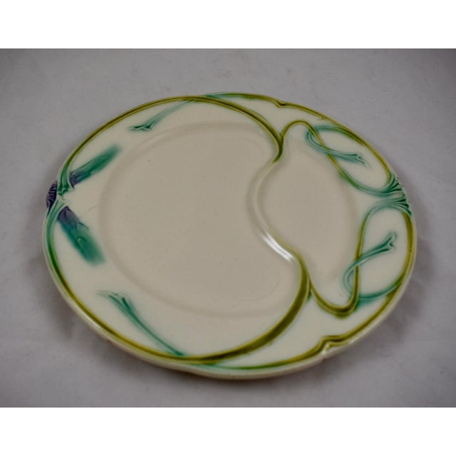 Longchamp Longchamp Terre De Fer Art Nouveau Asparagus Plate For Sale - Image 4 of 9