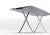 Outdoor garden table b 90cm anodized silver top with aluminum legs materials: aluminium dimensions: d 90 cm x w 300 cm x h...