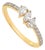 14k Yellow Gold 0.42ct Mixed-Cut Diamond Cluster Ring Size 4 by VRJewels For Sale