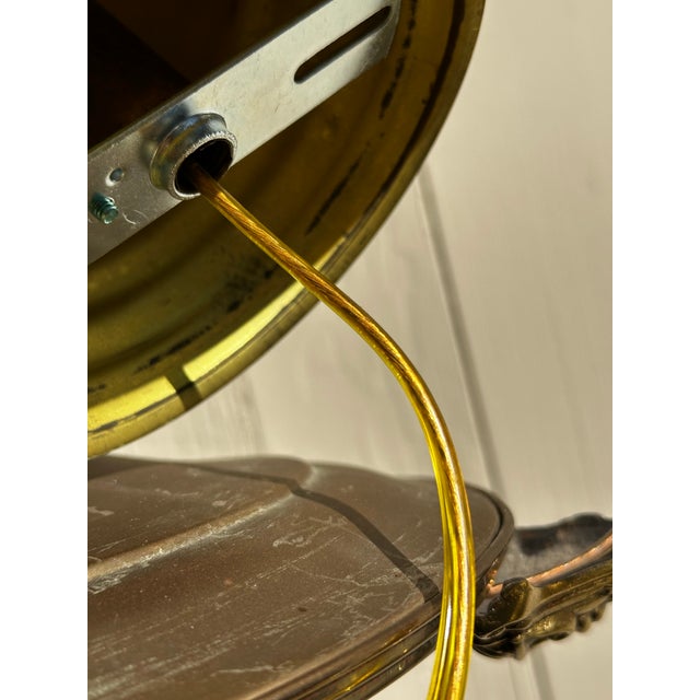 Old Lights On is pleased to offer this vintage four arm brass pan fixture with vintage shades. It is fully restored and...