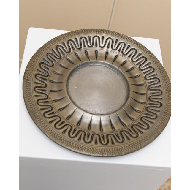 Tin Jug and Plate from Mazzuco Artigianale, Italy, 1940s, Set of 2 For Sale - Image 6 of 11