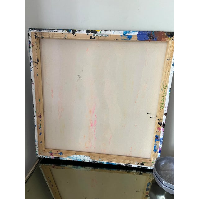 Motivated Seller: 1990s Vintage Abstract Expressionist Acrylic Painting For Sale - Image 10 of 10