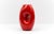 Vintage Red and White Fat Lava Vase, 1950s For Sale - Image 4 of 11
