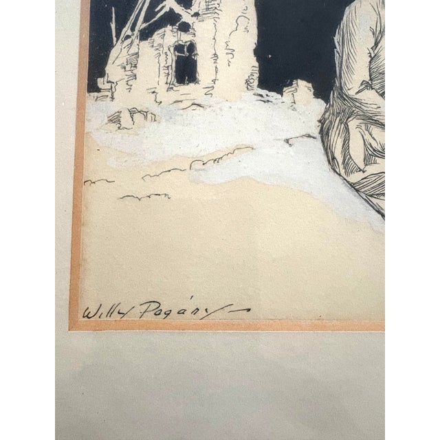 Art Nouveau William Andrew (Willy) Pogány. Art Nouveau Mix Medium Illustration on Paper Signed For Sale - Image 3 of 6