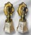 Brass Antique Small Sconces With Amber Glass Shades - a Pair For Sale - Image 8 of 11