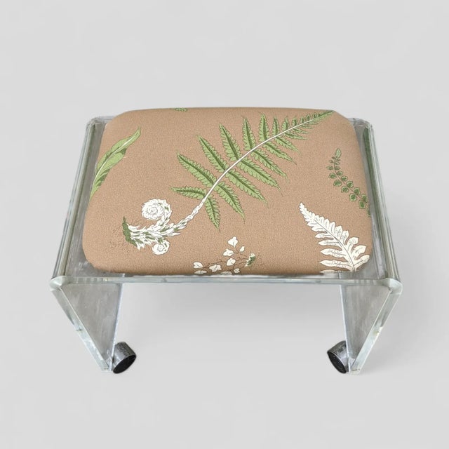 Mid-Century Modern Scalamandr�� Elsie De Wolfe Vintage Lucite Vanity Stool Bench For Sale - Image 3 of 12