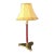 1960’s Mid-Century Modern Leather & Brass Lamp For Sale