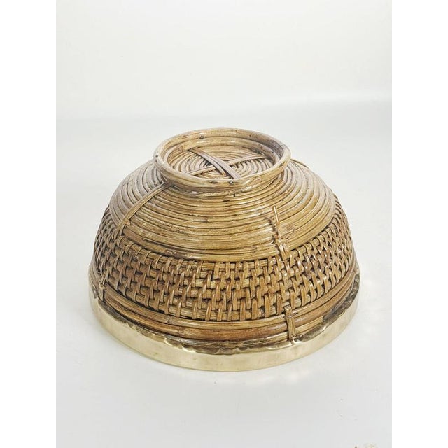 Bamboo and Brass Bowl, Italy, 1960s For Sale - Image 9 of 17