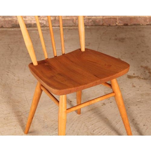 Model 391 Chairs in Elm and Beech from Ercol, 1960s, Set of 3 For Sale - Image 4 of 12