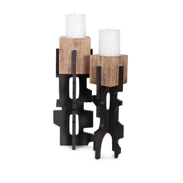 Cade Architectural Pillar Candle Holder- Tall For Sale - Image 9 of 11