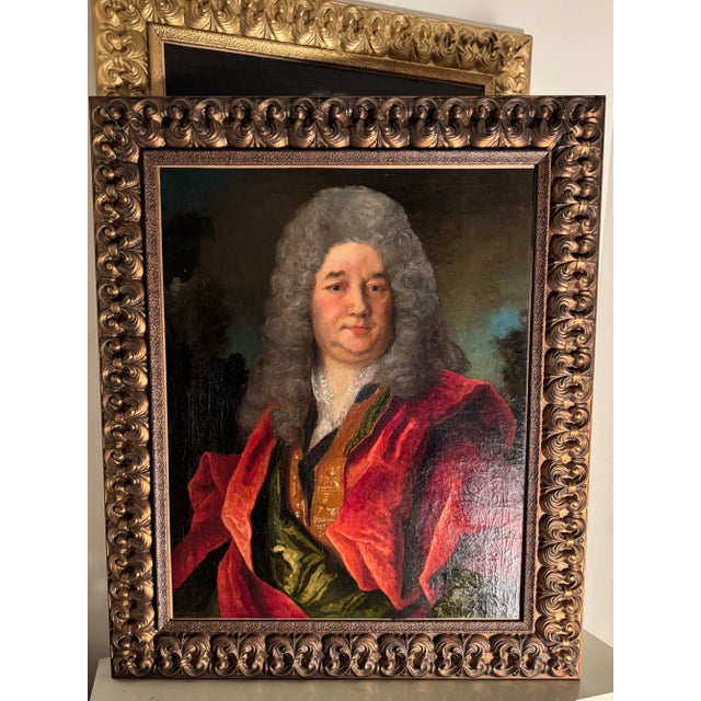 Early 18th Century French Portrait Painting of a Nobleman, Attributed to Henri Millot For Sale - Image 4 of 9