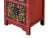 Wood Oriental Red Black Doors Golden Flowers Graphic End Table Nightstand For Sale - Image 7 of 9