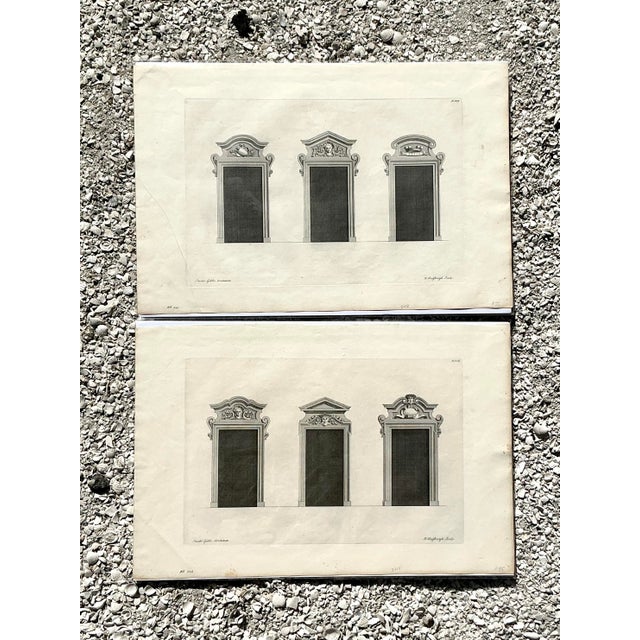 Paper Vintage Boho Italian Widow Pediment Original Prints - A Pair For Sale - Image 7 of 9