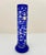 Blue Vintage 1980s Peking Glass Overlay Vase – Tall 10¼″ Cobalt Blue & Frost Cameo Glass, Hand-Carved Crystal Brand, in the Style of Pilgrim Glass For Sale - Image 8 of 10
