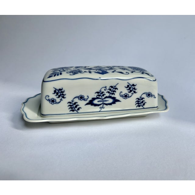 Japanese Blue Danube Japan Blue & White Covered Butter Dish, Circa 1950's For Sale - Image 3 of 12