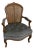 Drexel Heritage Beautiful French Inspired Armchair With Original Soft Light Blue Tufted Velvet Upholstery. For Sale