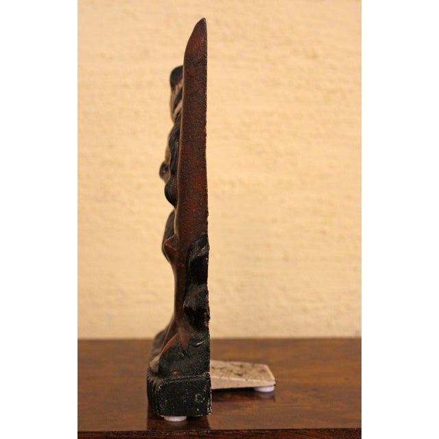 English Early-Mid 20th Century English Cast Iron Panda Doorstop For Sale - Image 3 of 5