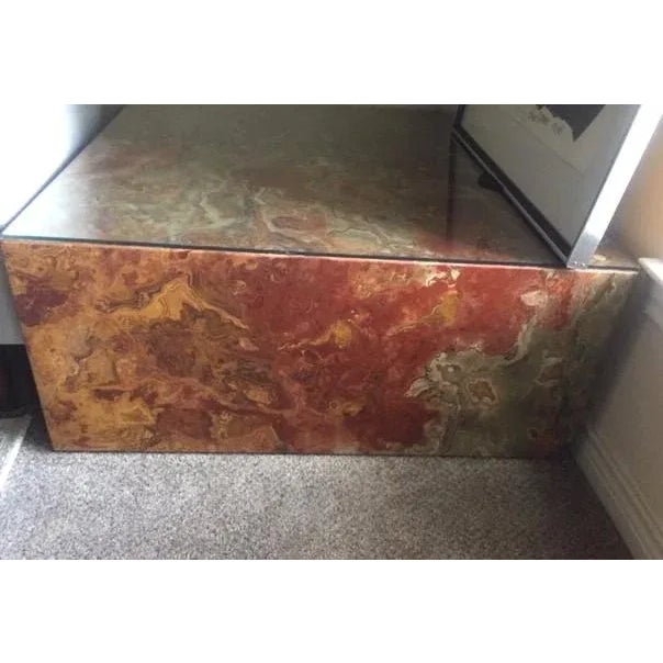 Mid-Century Modern 1970s Italian Marble Mid-Century Postmodern Coffee Cocktail Table For Sale - Image 3 of 12
