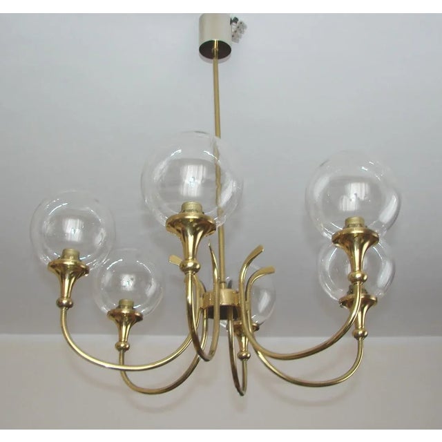 Metal Chandelier from Wila, 1960s For Sale - Image 7 of 11