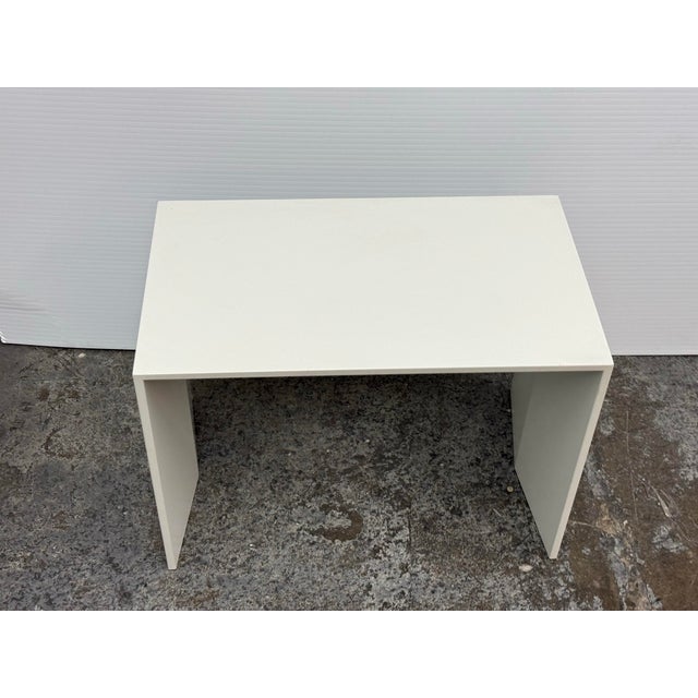 Custom Design White Lacquered Side Table For Sale - Image 12 of 12