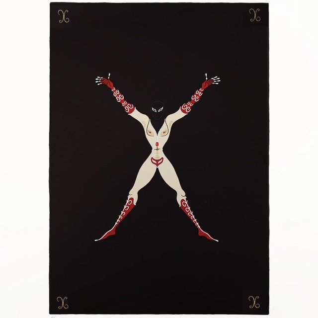 A letter ‘x’ artist proof serigraph from the series created by erté (romain de tirtoff) in 1967 and printed in a limited...