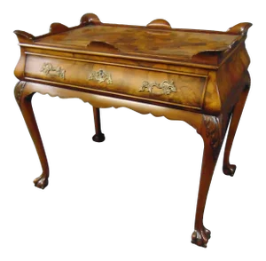 Italian Chippendale Style Burl Olivewood Table