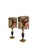 Goldenrod Table Lamps in Brass and Green Metal by Einar Bäckström, 1950, Set of 2 For Sale - Image 8 of 13