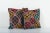 Mid-Century Modern Turkish Jajim Pillow Cover - A Pair For Sale - Image 3 of 4