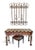 Mackenzie-Childs Courtly Stripe & Check Hand Painted Console Table For Sale