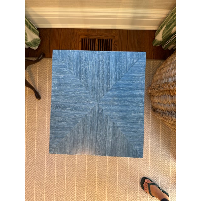 Keith Fritz Fine Furniture Sidecar in Ceylon Blue For Sale - Image 11 of 13