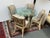 Gray McGuire Furniture Lattice Back & Seashell Printed Dining Side Chairs and Glass Bistro Table, 28 Inches For Sale - Image 8 of 12