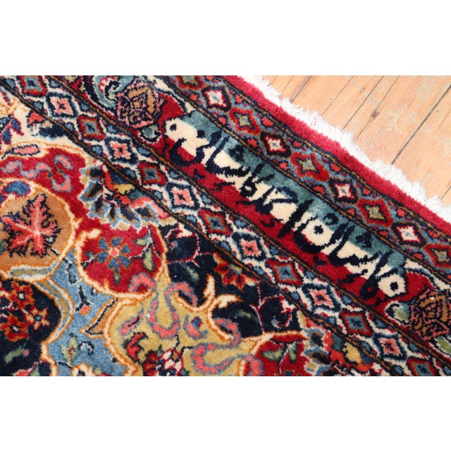 Early 20th Century Zabihi Collection Jewel Toned Signed Oversize Persian Kashan Rug - 10'3" x 17'3" For Sale - Image 11 of 12